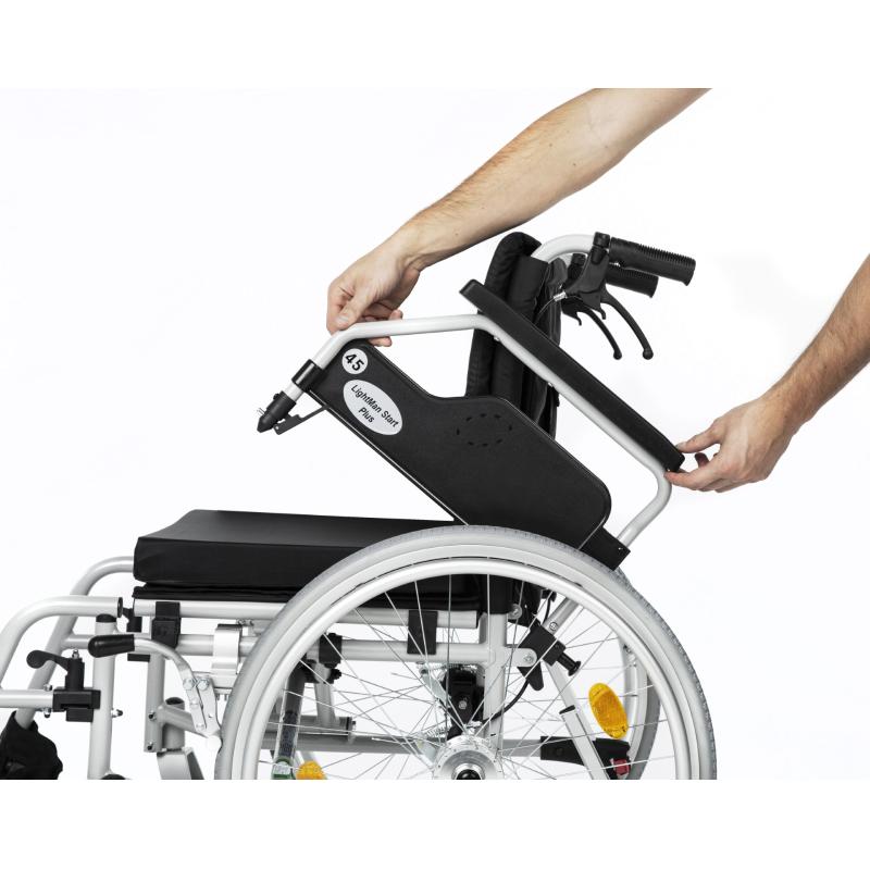 LightMan Start Plus Invalidní vozík s brzdami pro doprovod - Obrázek 6