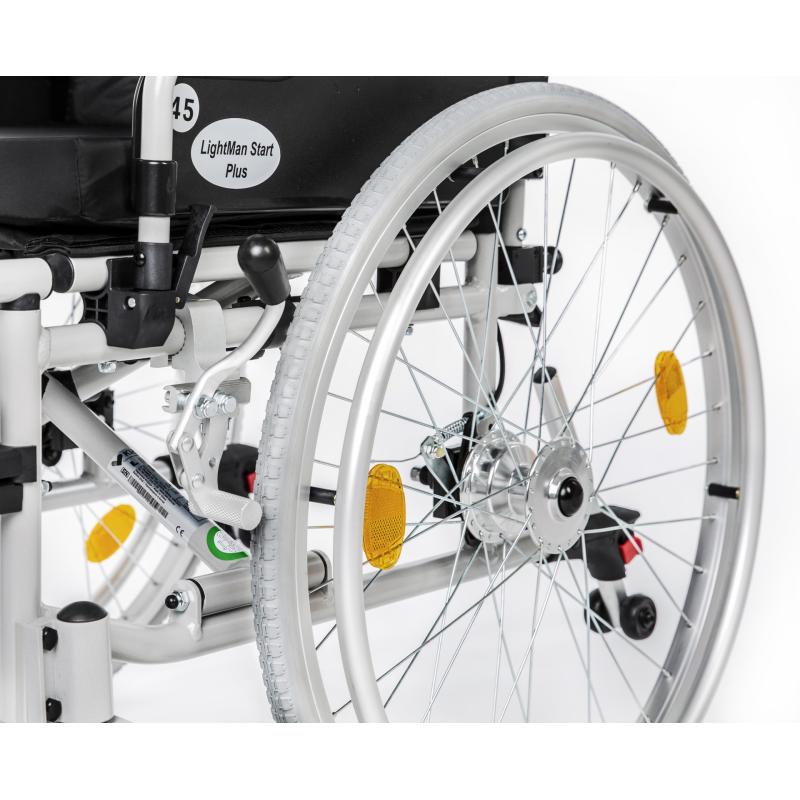 LightMan Start Plus Invalidní vozík s brzdami pro doprovod - Obrázek 9